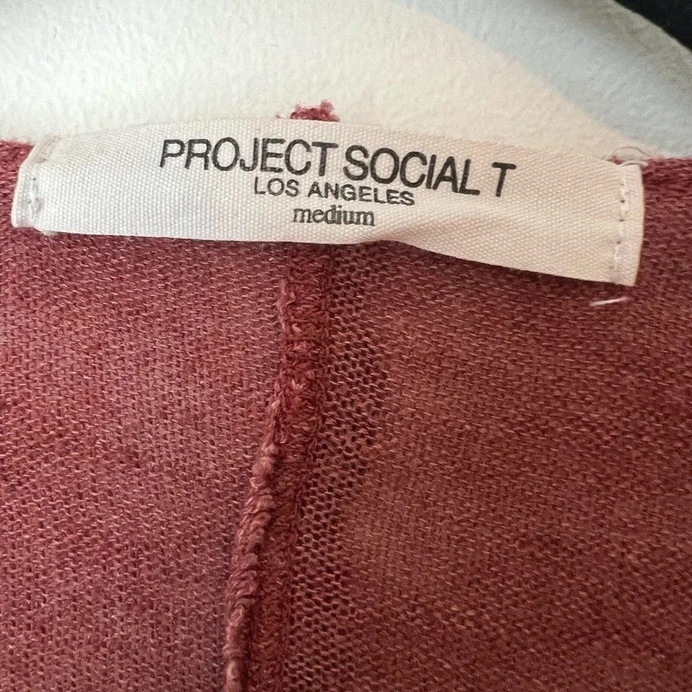 Project Social T x Urban Outfitters Long Sleeve V-Neck Knit Tunic Medium - Picture 6 of 6